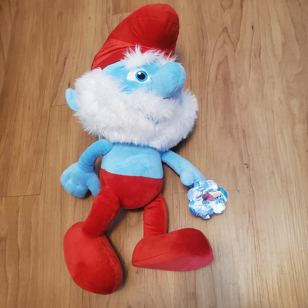 Jumbo papa smurf plush is 21" Plush Toy New Tags 2013 Movie